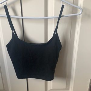 TNA Black Cropped Tank Top